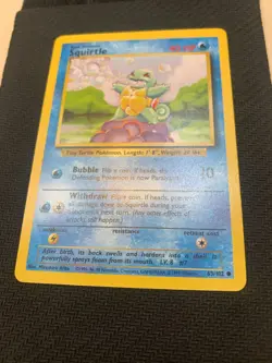 Squirtle 63/102 Pokemon Card - Common Unlimited Base Set - 1999 - MP - Image 4