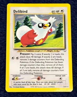 Pokemon Card WOTC - Delibird 5/64 Neo Revelation Holographic Rare - Image 1