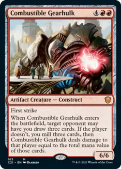1 x Combustible Gearhulk - Commander 2021 - NM-Mint - MTG - Image 1