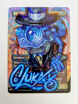 MTG FOIL ALTERED Psychic Frog BY ORIGINAL ARTIST CHUCK LUKACS - Image 1