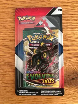 Pokemon Evolving Skies & Chilling Reign 2 pack Blister with Pin SEALED - Image 1