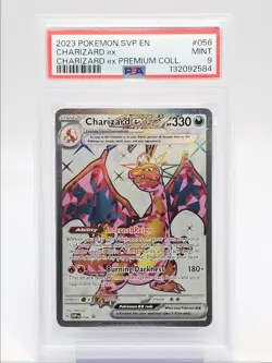 CHARIZARD EX 2023 POKEMON S&V OBSIDIAN FLAMES PREMIUM PROMO B #056 PSA 9 Q5571 - Image 1