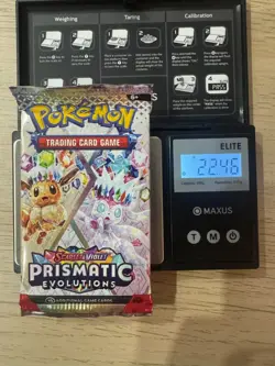 VERY HEAVY! 22.46g Prismatic Evolutions Pokemon TCG Booster (SEALED) - Image 1