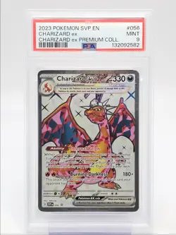 CHARIZARD EX 2023 POKEMON S&V OBSIDIAN FLAMES PREMIUM PROMO A #056 PSA 9 Q5571 - Image 1