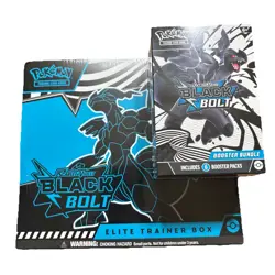 Pokemon Package Scarlet & Violet Black Bolt & ETB & Booster Bundle Set 2 Sealed - Image 1