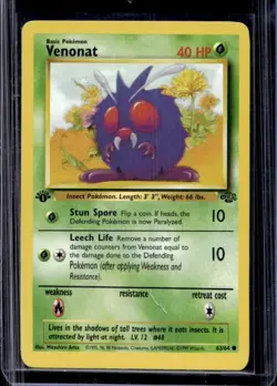 1999 Pokemon Jungle 1st Edition Venonat #63/64 - Image 1