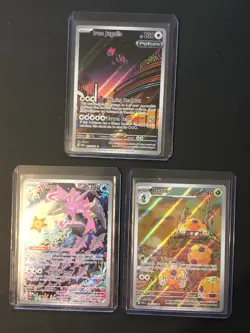 Lot of 3, Pokemon Paradox Rift Illustration Rares Veluza Iron Jugulis Dottler - Image 1