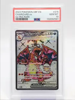 CHARIZARD EX 2023 POKEMON S&V OBSIDIAN FLAMES ULTRA RARE B 215 PSA 10 Q5571 - Image 1