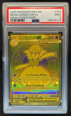 2025 Pokemon Mega Evolution Gardevoir ex Hyper Rare #187/132 PSA 9 - Image 1