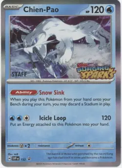 Chien-Pao Pokemon Surging Sparks Staff Promo #152 - Image 1