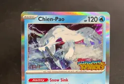 Chien-Pao Pokemon Surging Sparks Staff Promo #152 - Image 3