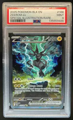 2025 Pokemon Black Bolt Zekrom ex Special Illustration Rare #166/086 PSA 9 - Image 1