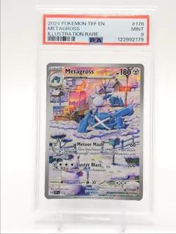 METAGROSS 2024 POKEMON TEMPORAL FORCES ILLUSTRATION RARE S 178/162 PSA 9 Q0004 - Image 1