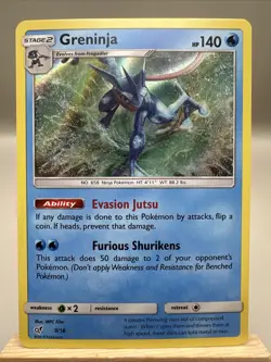 Greninja 9/18 Pokemon TCG Detective Pikachu Holo Rare Near Mint - Image 1