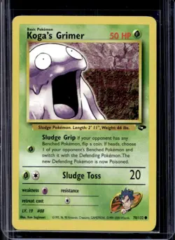 2000 Pokemon Gym Challenge Koga's Grimer #78/132 - Image 1