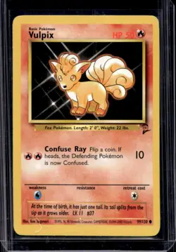 2000 Pokemon Set 2 Vulpix #99/130 - Image 1