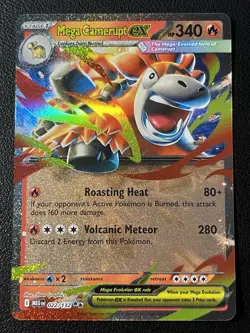 Mega Camerupt EX Pokemon TCG Mega Evolution 022/132 Double Rare English - Image 1