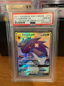 2017 POKEMON SUN & MOON ZOROARK GX SHINING LEGENDS SECRET RARE #77A/73 PSA 10 - Image 1