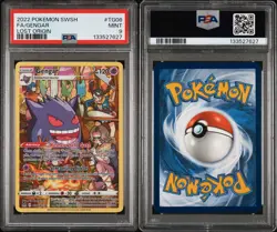 2022 POKEMON SWORD & SHIELD LOST ORIGIN #TG06 FULL ART/GENGAR PSA 9 - Image 3