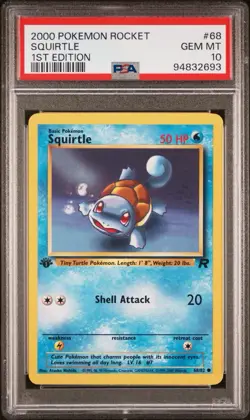Squirtle - 2000 Team Rocket 🔥 1st Edition PSA 10 🔥 GEM Vintage Pokemon A95 - Image 2