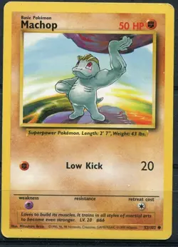 D463034 Pokemon TCG Machop #52/102 WOTC Base Set - Image 1