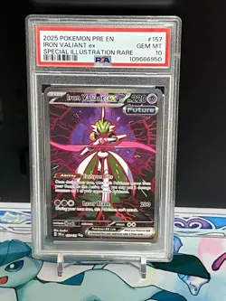 💎 POKEMON PRE EN-PRISMATIC EVOLUTIONS 157/131 IRON VALIANT EX SIR PSA 10 - Image 1