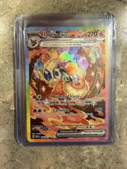 Pokemon TCG Flareon EX Prismatic Evolutions Holo Card 146/131 SV - Image 1