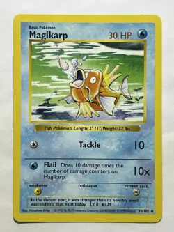 Pokemon TCG Magikarp Shadowless Card 35/102 1999 Base Set - Image 1
