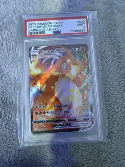 PSA 9 Charizard VMAX 020/189 Darkness Ablaze Ultra Rare Pokemon Card - Image 1