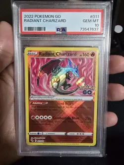 Pokemon Go Radiant Charizard 011/078 Shiny Holo Rare English TCG Card - Image 1