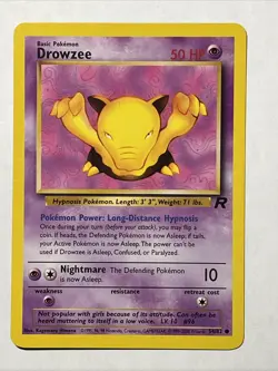 Pokemon Drowzee - Team Rocket Set - Common Card 54/82 LP - Image 1