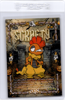 Scrafty Peruvian Halloween Pokemon card - Image 1