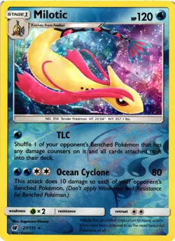 Pokemon TCG Milotic 27/111 Reverse Holo Crimson Invasion NM - Image 1