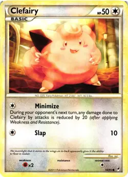 Pokemon TCG Clefairy Call of Legends 54/95 Regular Common HP - Image 1