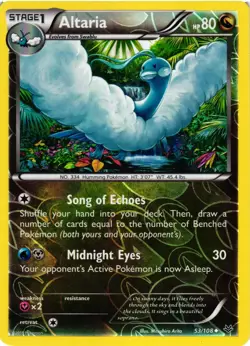 Pokemon TCG Altaria Roaring Skies 53/108 Reverse Holo Rare LP - Image 1