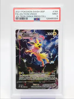 JOLTEON VMAX 2021 POKEMON SWSH BLACK STAR PROMO B #SWSH184 PSA 9 Q5571 - Image 1