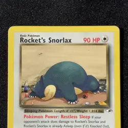 Rocket’s Snorlax 33/132 Rare Gym Hero’s Unlimited Pokemon WOTC English - Image 3