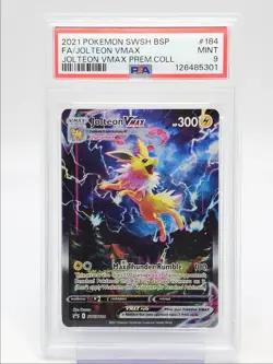 JOLTEON VMAX 2021 POKEMON SWSH BLACK STAR PROMO A #SWSH184 PSA 9 Q5571 - Image 1