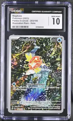 Magikarp #203/193 Paldea Evolved Illustration Rare Holo Pokemon CGC 10 Gem Mint - Image 1