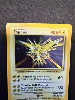 Pokemon TCG Zapdos Base Set 16/102 Holo Unlimited Holo Rare NM/LP - Image 2