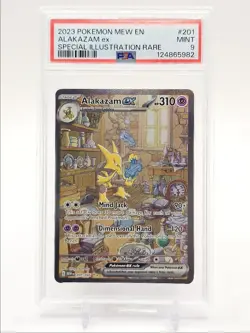 ALAKAZAM EX 2023 POKEMON 151 SPECIAL ILLUSTRATION RARE S 201/165 PSA 9 Q0004 - Image 1