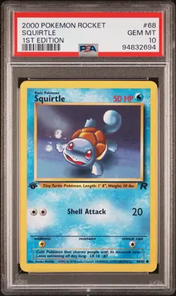 Squirtle - 2000 Team Rocket 🔥 1st Edition PSA 10 🔥 GEM Vintage Pokemon A96 - Image 2