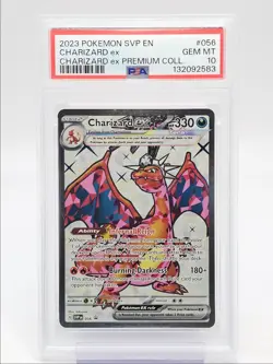 CHARIZARD EX 2023 POKEMON S&V OBSIDIAN FLAMES PREMIUM PROMO C 056 PSA 10 Q5571 - Image 1