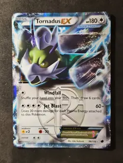 Pokemon 2013 Black and White Plasma Freeze #98/116 Tornadus EX Team Plasma (1C) - Image 1
