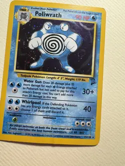Pokemon TCG Poliwrath Base Set 2 15/130 Holo Unlimited Holo Rare -Lightly Played - Image 2