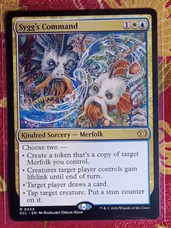 Sygg's Command Lorwyn Eclipsed Magic The Gathering MTG RARE CARD Merfolk Sorcery - Image 1