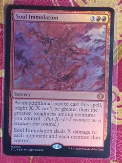 FOIL Soul Immolation Lorwyn Eclipsed Magic The Gathering MTG MYTHIC RARE CARD - Image 1