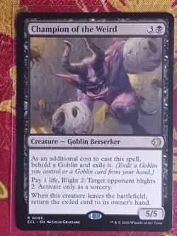 Champion of the Weird Lorwyn Eclipsed Magic The Gathering MTG Rare Card Black - Image 1