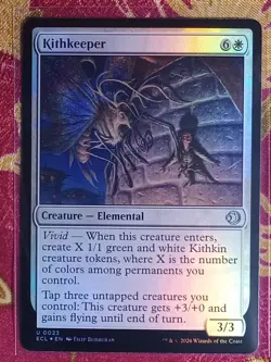 FOIL Kithkeeper Lorwyn Eclipsed Magic The Gathering MTG Card White Elemental - Image 1