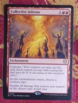 Collective Inferno Lorwyn Eclipsed Magic The Gathering MTG RARE CARD Red Enchant - Image 1
